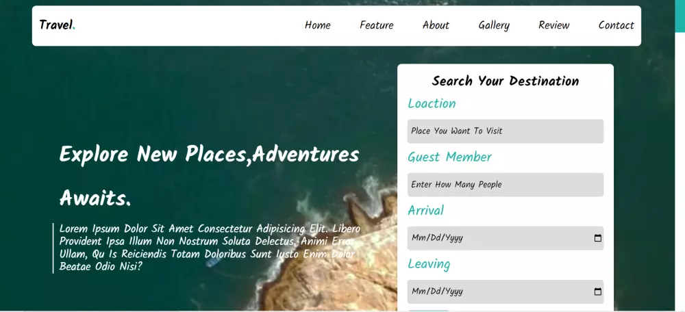 تصميم مواقع بواسطة  html and css and bootstrap