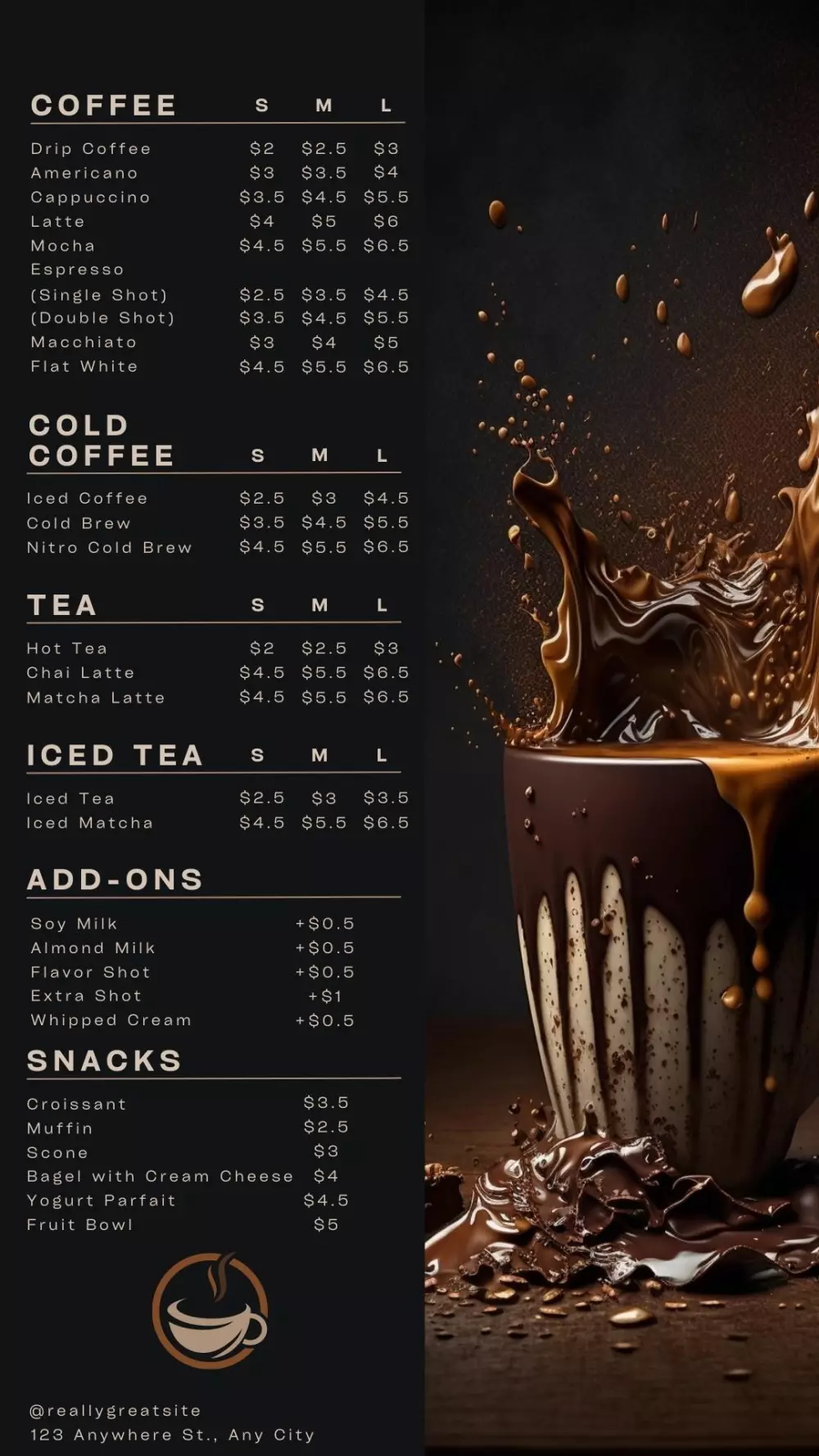 تصميم قوائم اسعار Price lists والمنيو