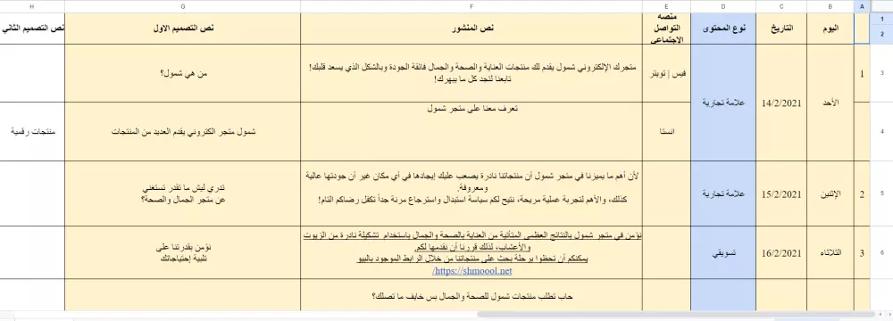 كتابة خطة محتوى سوشال ميديا