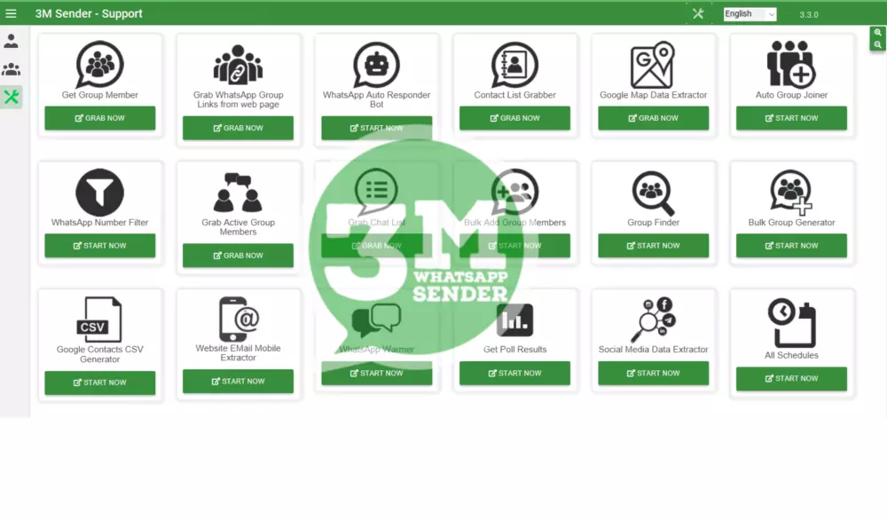 برنامج 3M Sender لإدارة حملات التسويق علي الواتساب