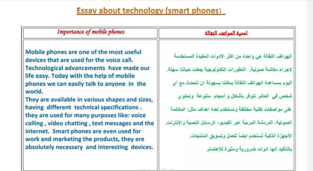 ترجمة من اللغة الإنكليزية إلى العربية أو العكس