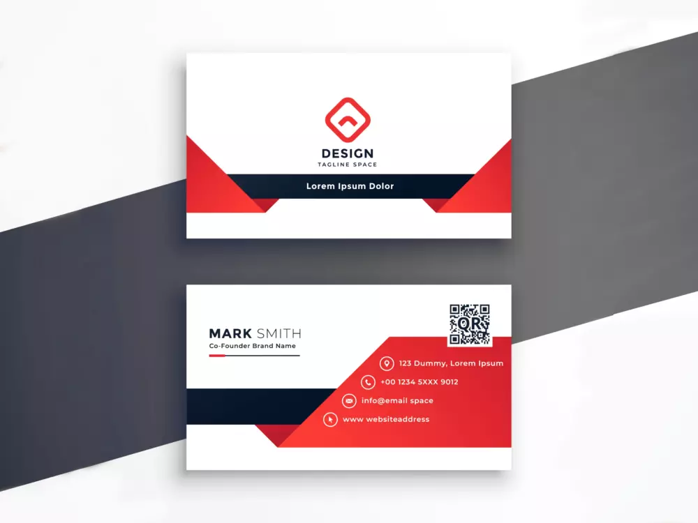 تصميم بطاقة تجارية مع QR code