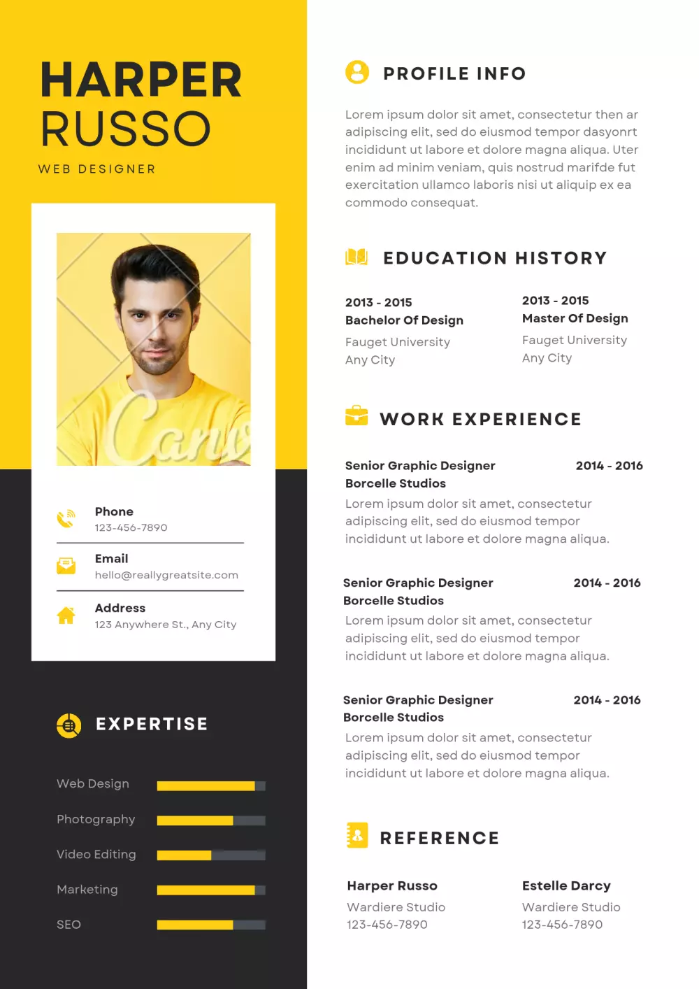 تصميم سيرة ذاتية (CV)