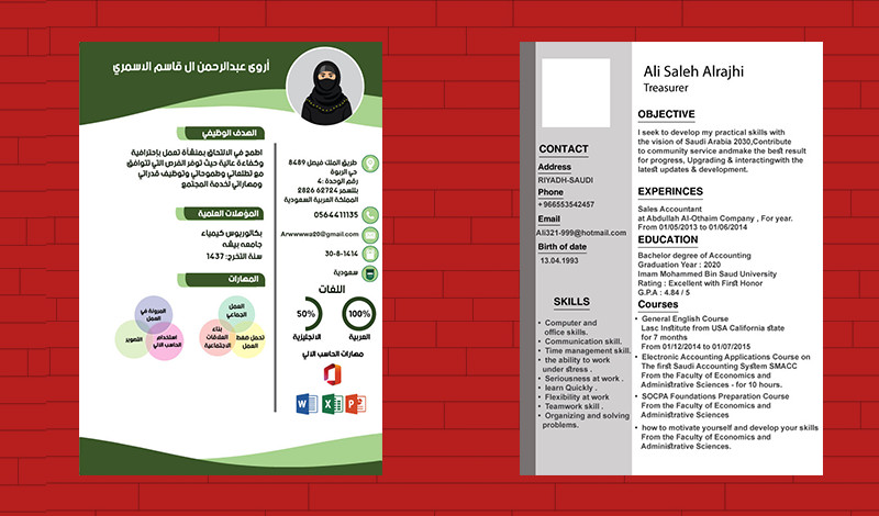 سيرة ذاتية احترافية وcover letter و resume ,cv