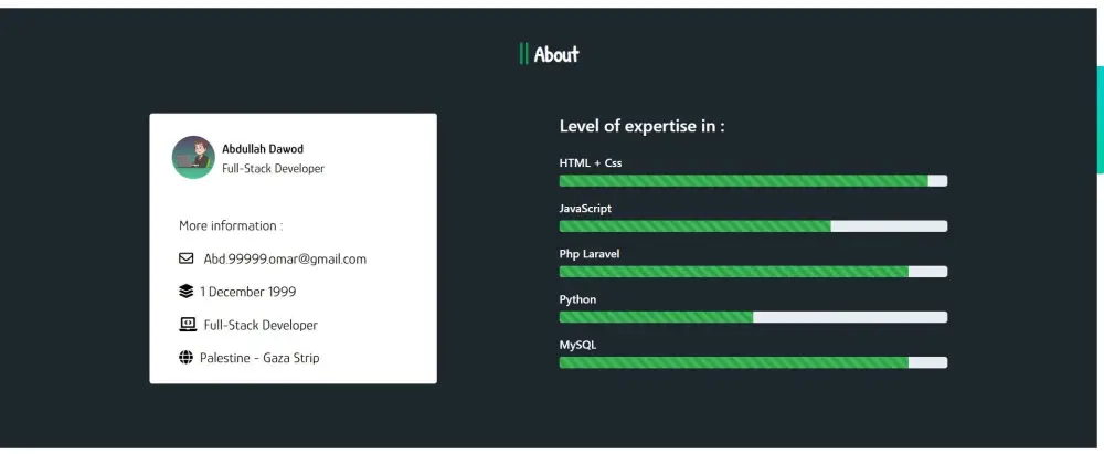 تصميم صفحات شخصية احترافية Personal Portfolio باستخدام Bootstrap5