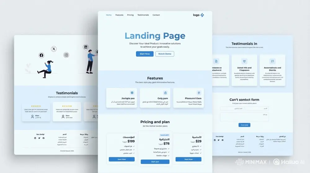 🚀 إنشاء صفحة هبوط احترافية (Landing Page)