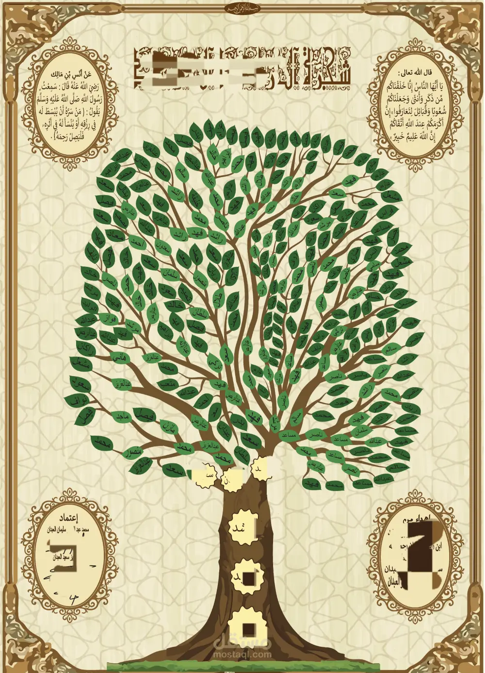 تصميم شجرة عائلة و مشجرة أنساب