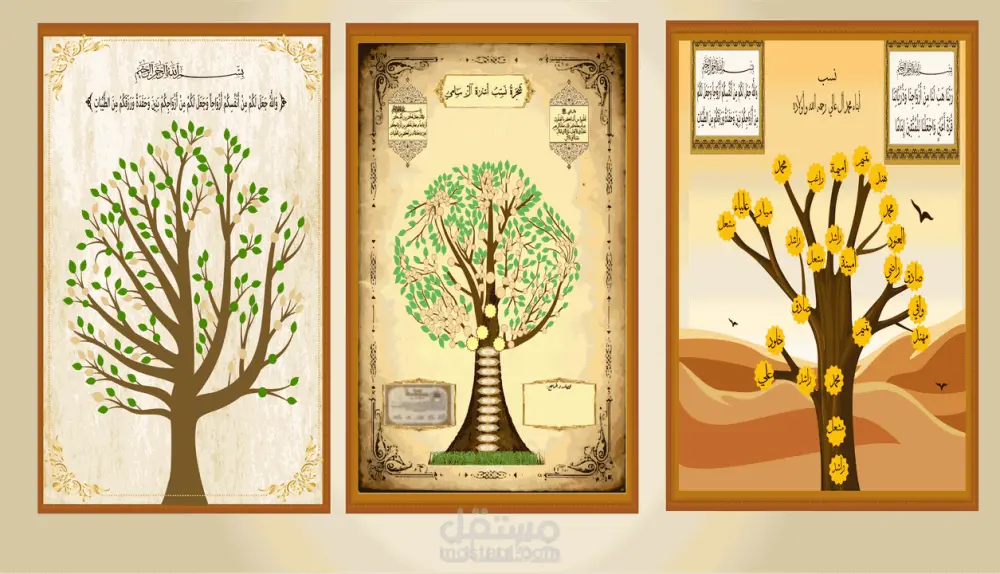 تصميم شجرة عائلة و مشجرة أنساب