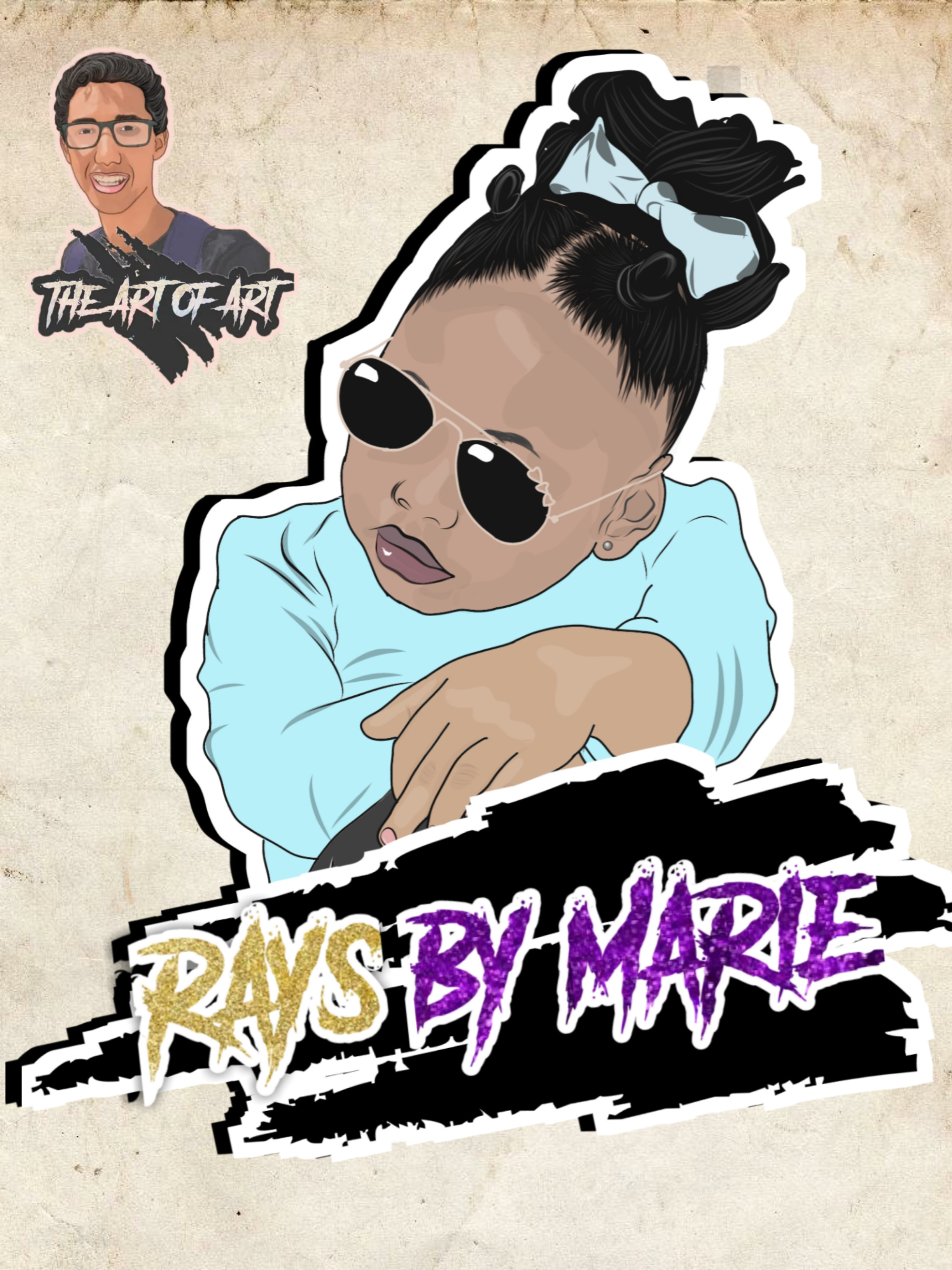 عمل لوجو كرتوني من اسمك وصورتك