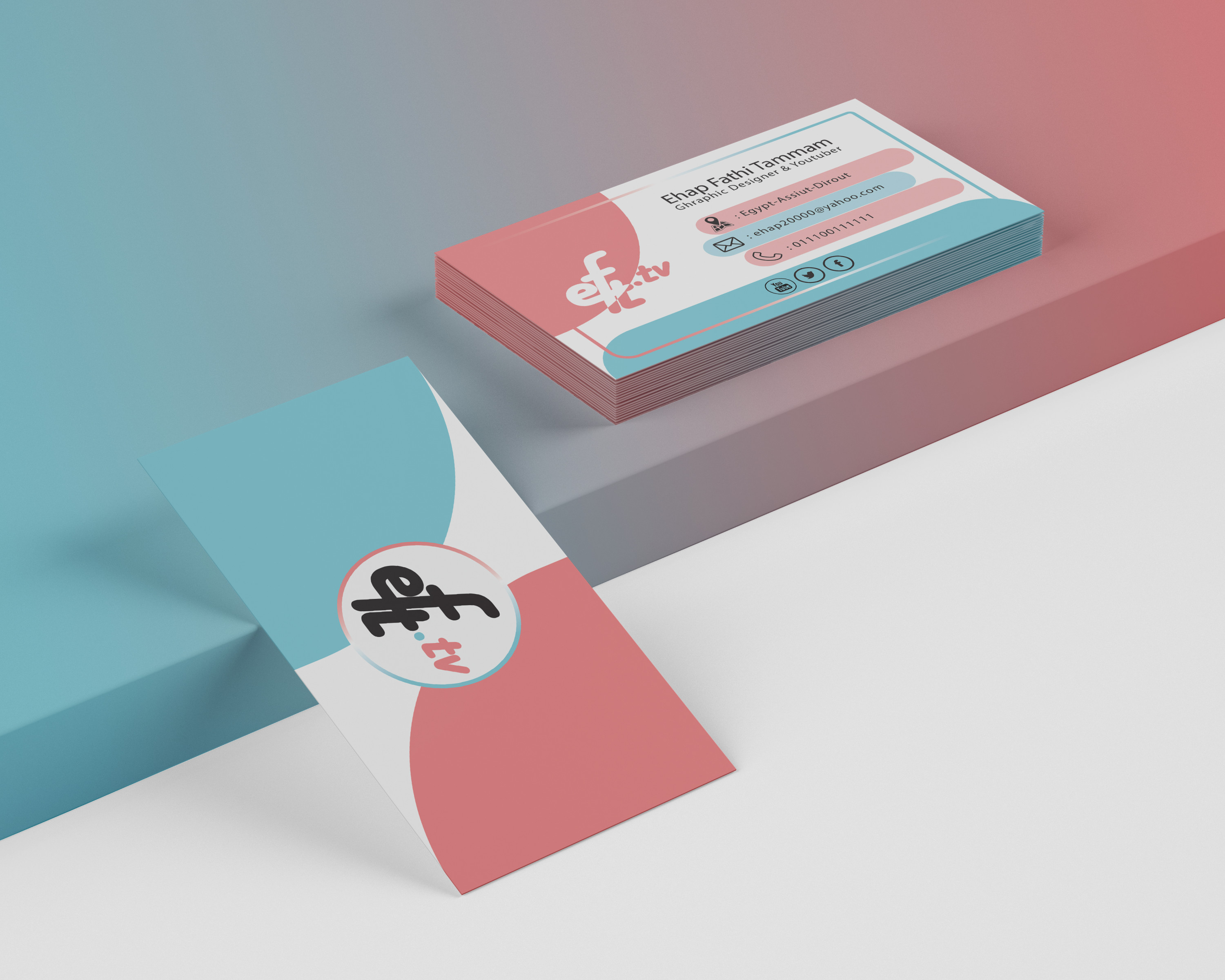 عمل بطاقات اعمال باحتراف مقابل 5$