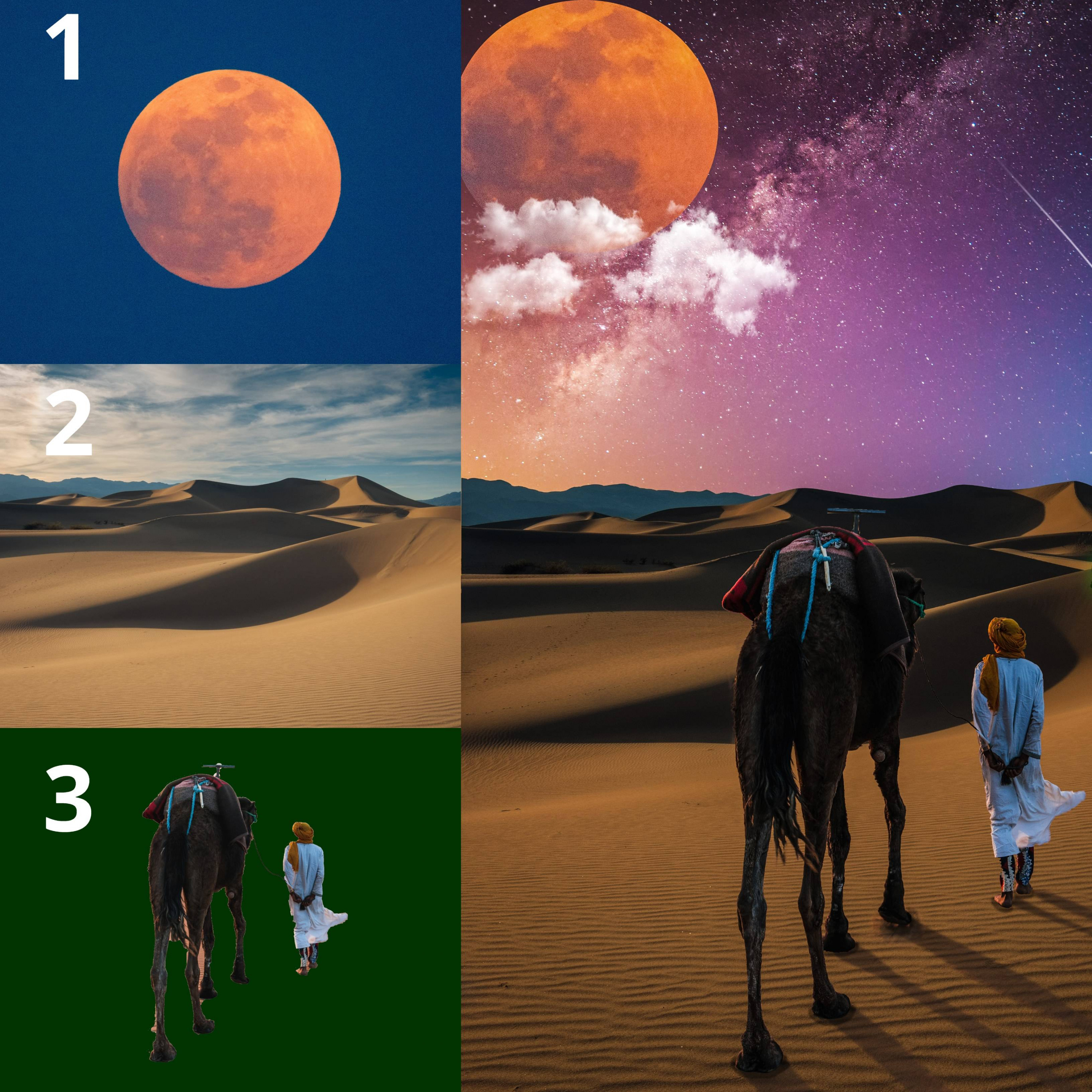 دمج 5 صور في صورة واحدة