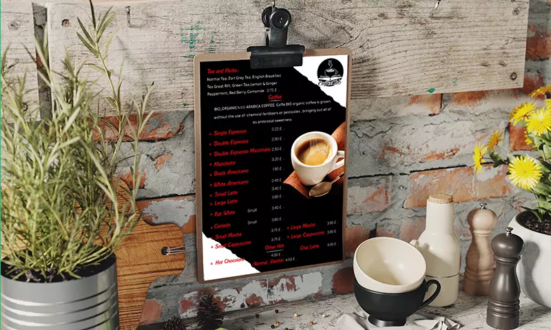 منيو طعام وبرشور أحترافية حسب طلبك