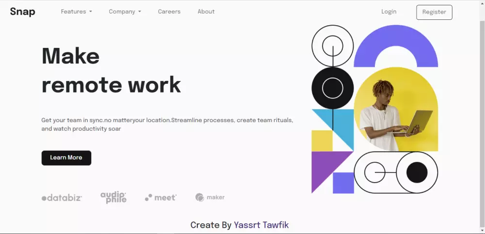 تصميم صفحة هبوط(Landing page)عن طريقhtml,css