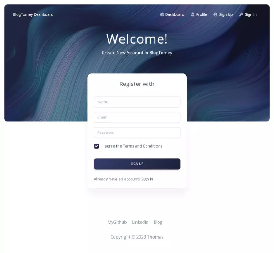 مدونة شخصية و Dashboard (PHP)