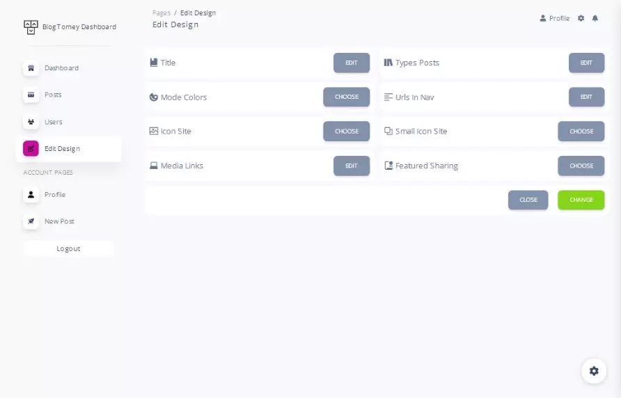 مدونة شخصية و Dashboard (PHP)