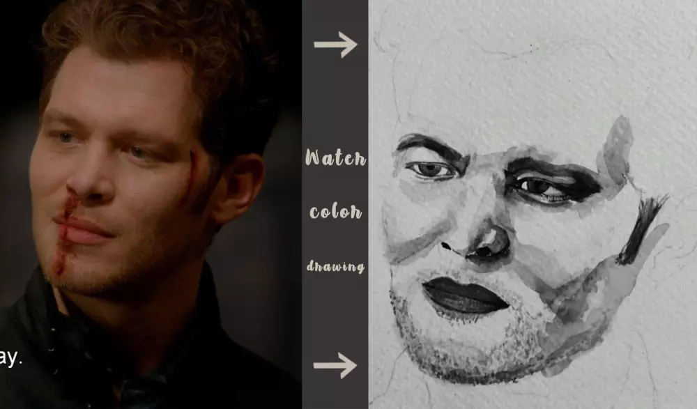 رسم بورتريه portrait باستخدام الالوان المائية باحترافية