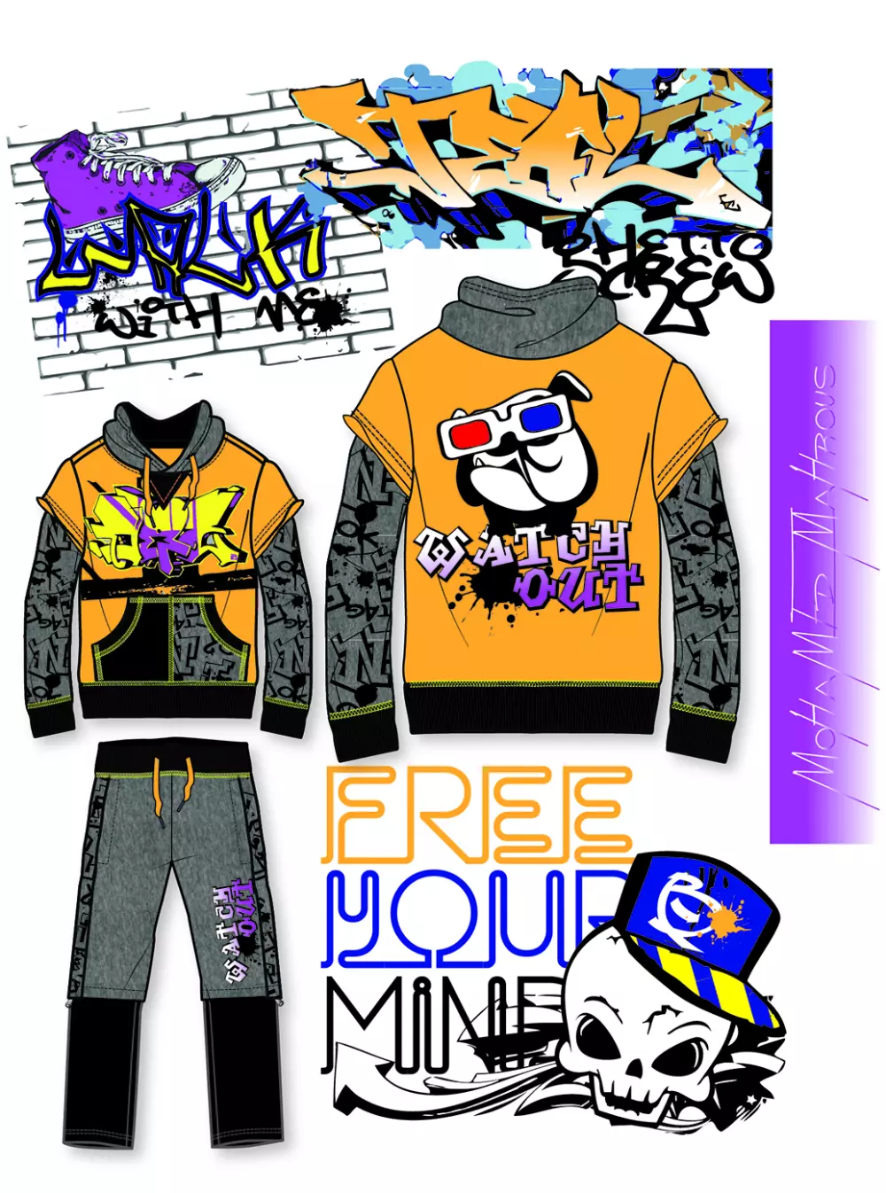 تصميم اذياء وملابس للطباعه