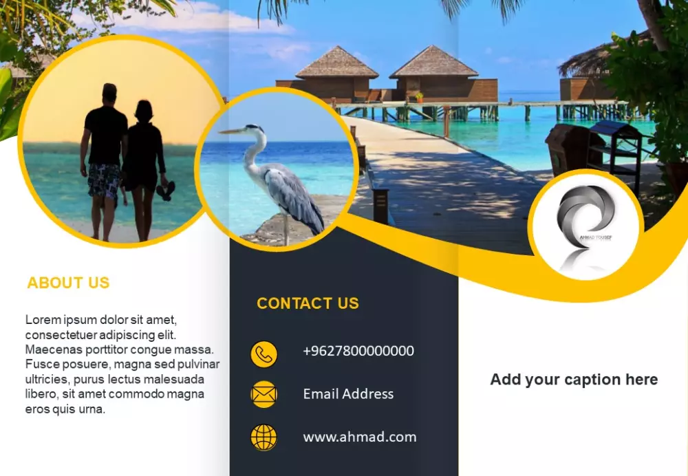 تصميم بروشورات عربي انجليزي