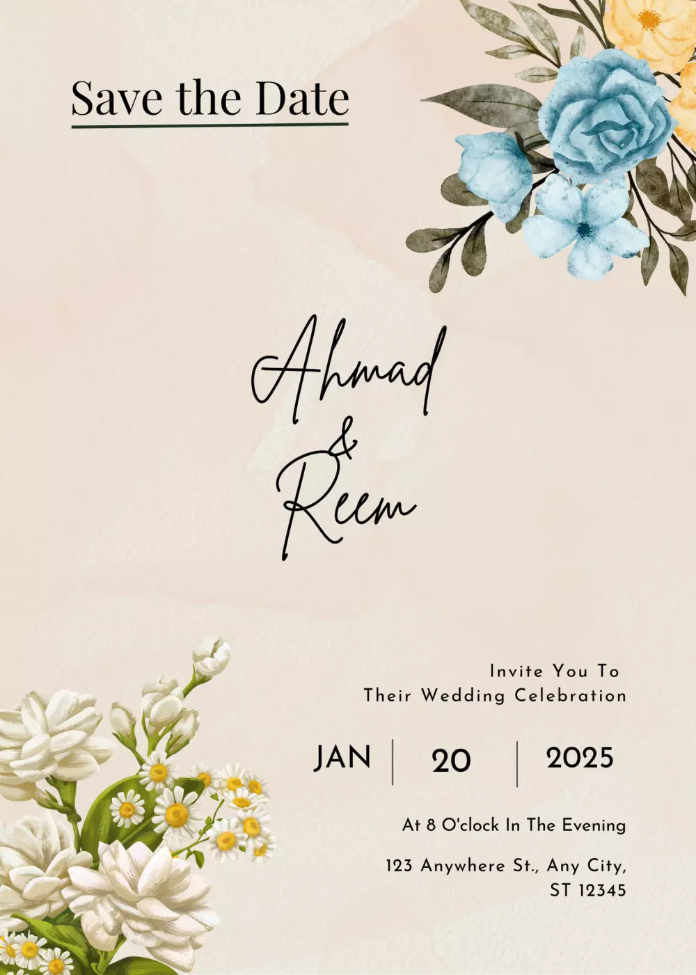 تصميم دعوة فرح