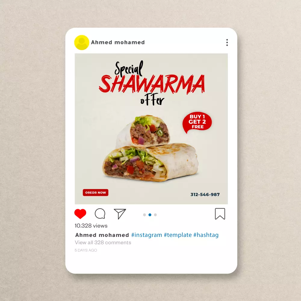Social Media Shawarma Designs