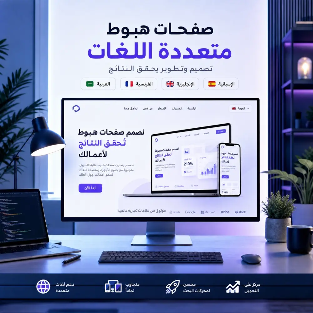 تصميم وبرمجة صفحة هبوط (  Landing Page  )احترافية متعددة اللغات