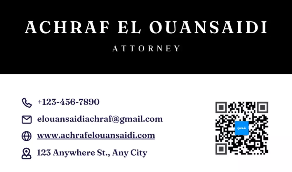 سأقوم بتصميم بطاقة عمل احترافية برمز الإستجابة السريعة QR CODE