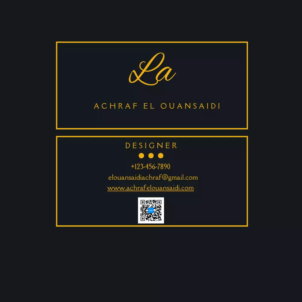 سأقوم بتصميم بطاقة عمل احترافية برمز الإستجابة السريعة QR CODE