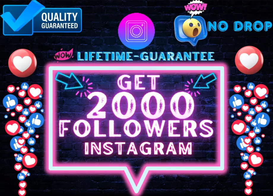 سأقوم برفع عدد المتابعين في حسابك إنستغرام INSTAGRAM بمتابعيين حقيقيين وبجودة عالية بداية من 2000 متابع