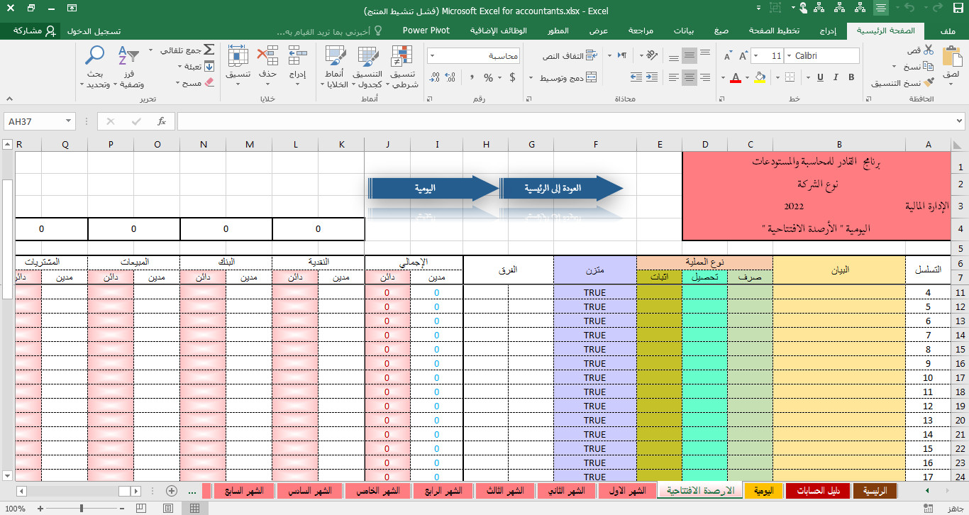 انشاء وتصميم البرامج المحاسبية بلغة VBA على Excel وAccess