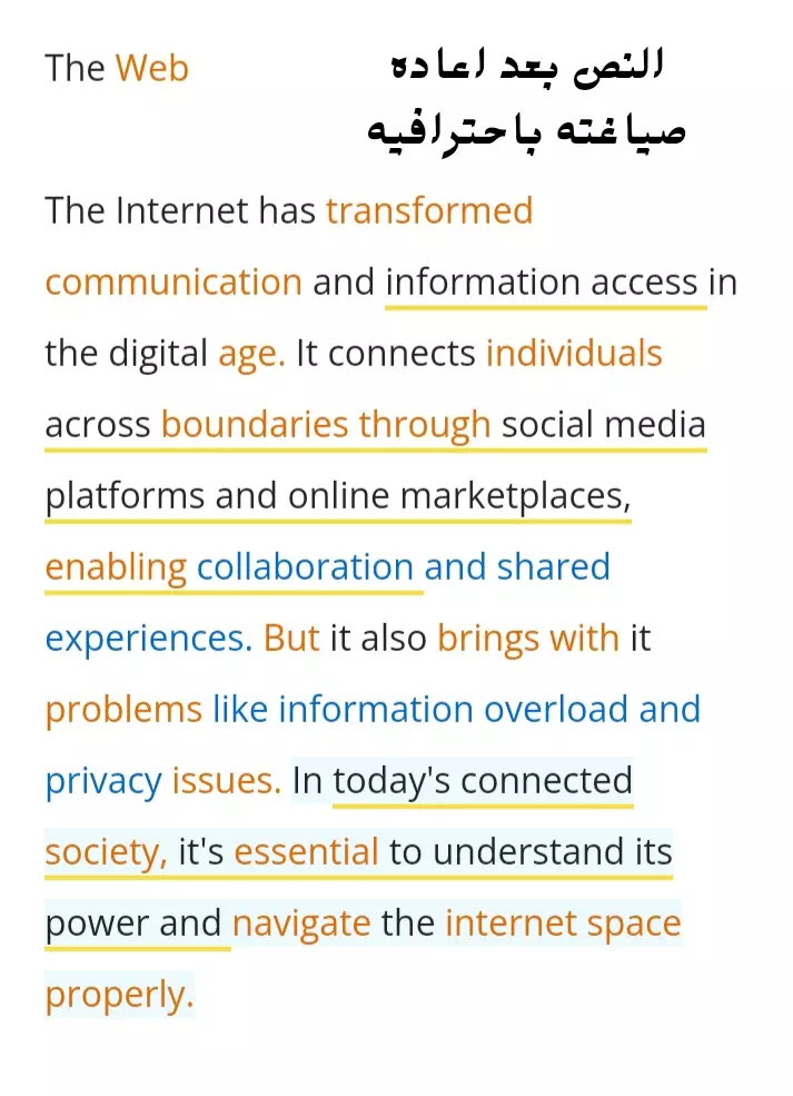 اقوم بإعادة صياغة باللغه العربيه و بالانجليزيه