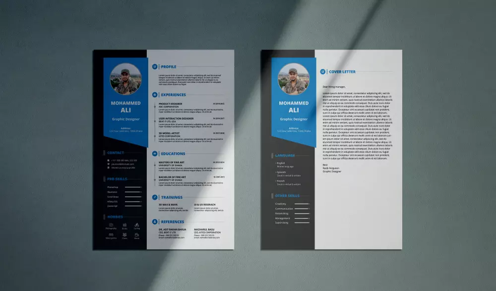 تصميم سيرة ذاتية CV بإبداع ودقة وبشكل احترافي وجذاب ووفقا للمعايير المطلوبة