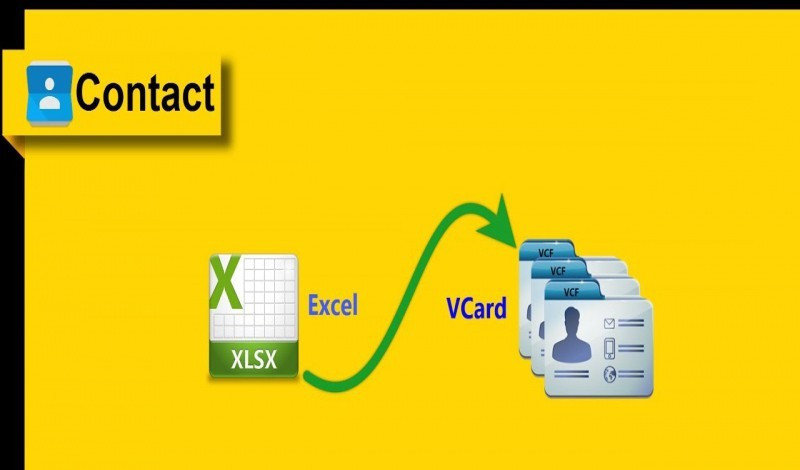 تحويل أرقام الهواتف من ملف إكسل إلى جهات اتصال vcf
