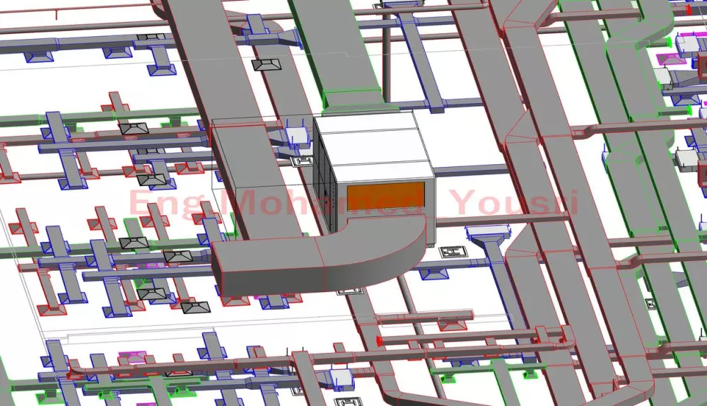 تصميم وإعداد الأعمال الميكانيكية الخاصة بالمشروع بإستخدام الRevit - AutoCad
