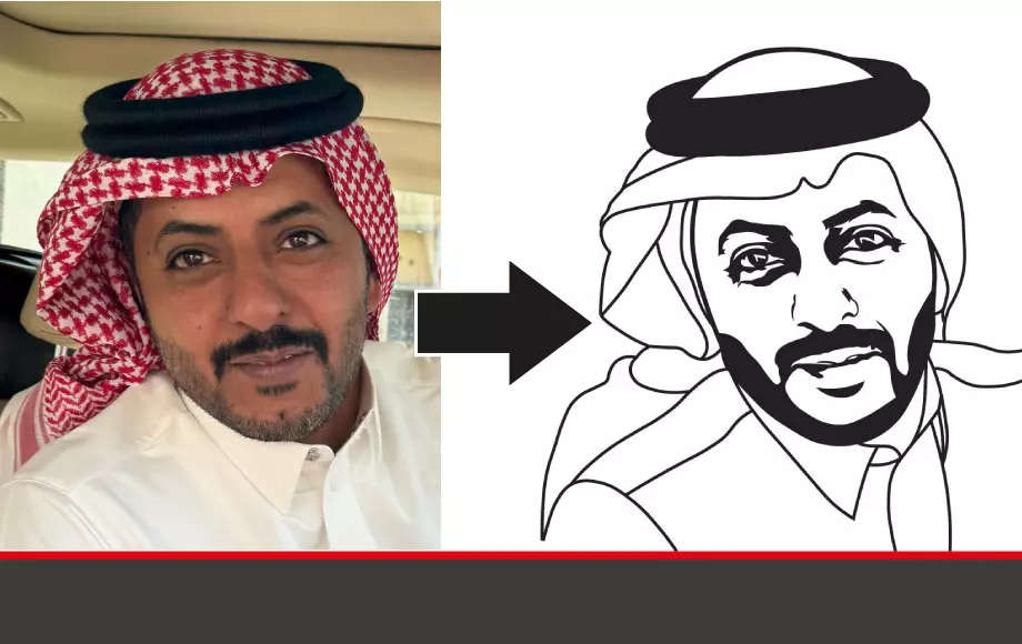 تحويل صورة الى رسم لتقطيع او حفر الليزر