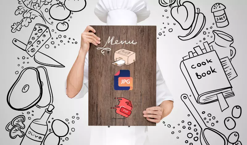 تصميم احترافي لمينيو طعام او مقهى بجميع الصيغ