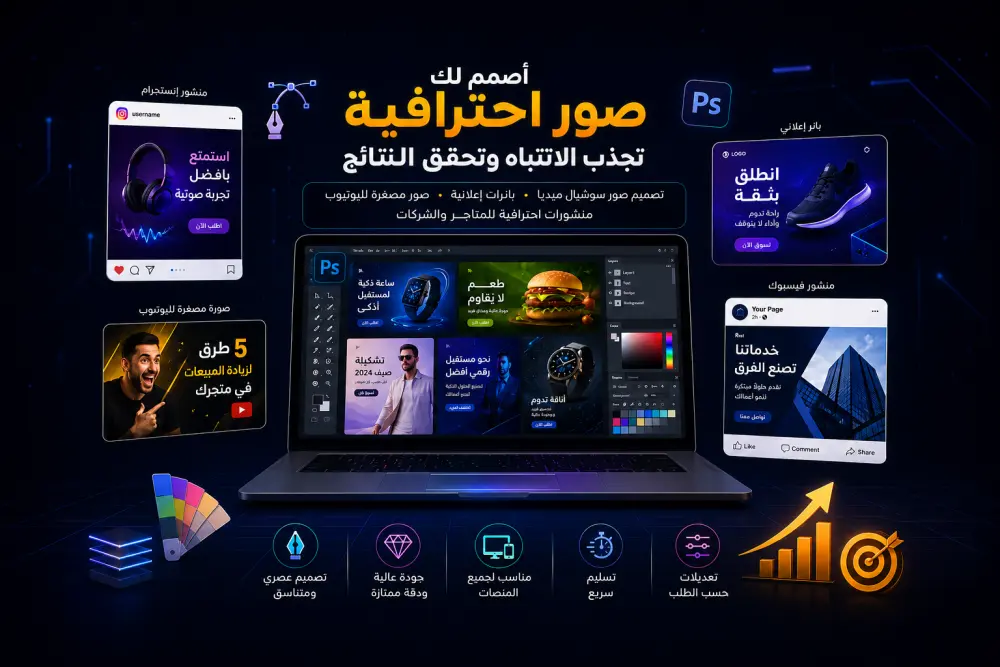 تصميم صور (سوشيال ميديا - بانرات - صور مصغرة)