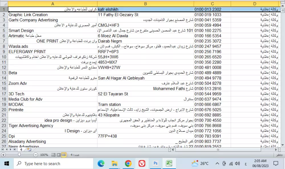 استخراج داتا الانشطه التجاريه من جوجل ماب و يلوبيدج