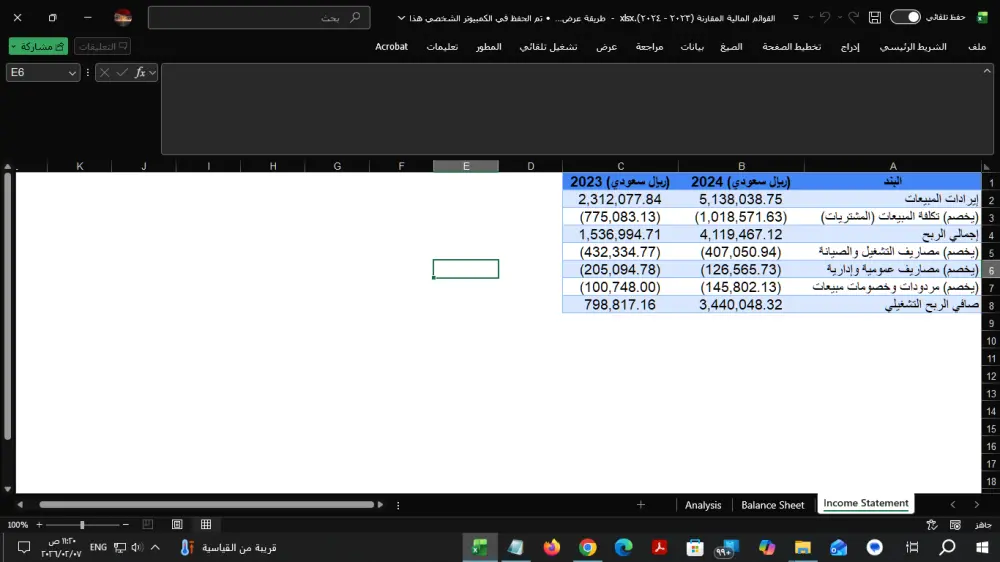 تحليل البيانات وتجهيز التقارير باستخدام برنامج Excel باحترافية