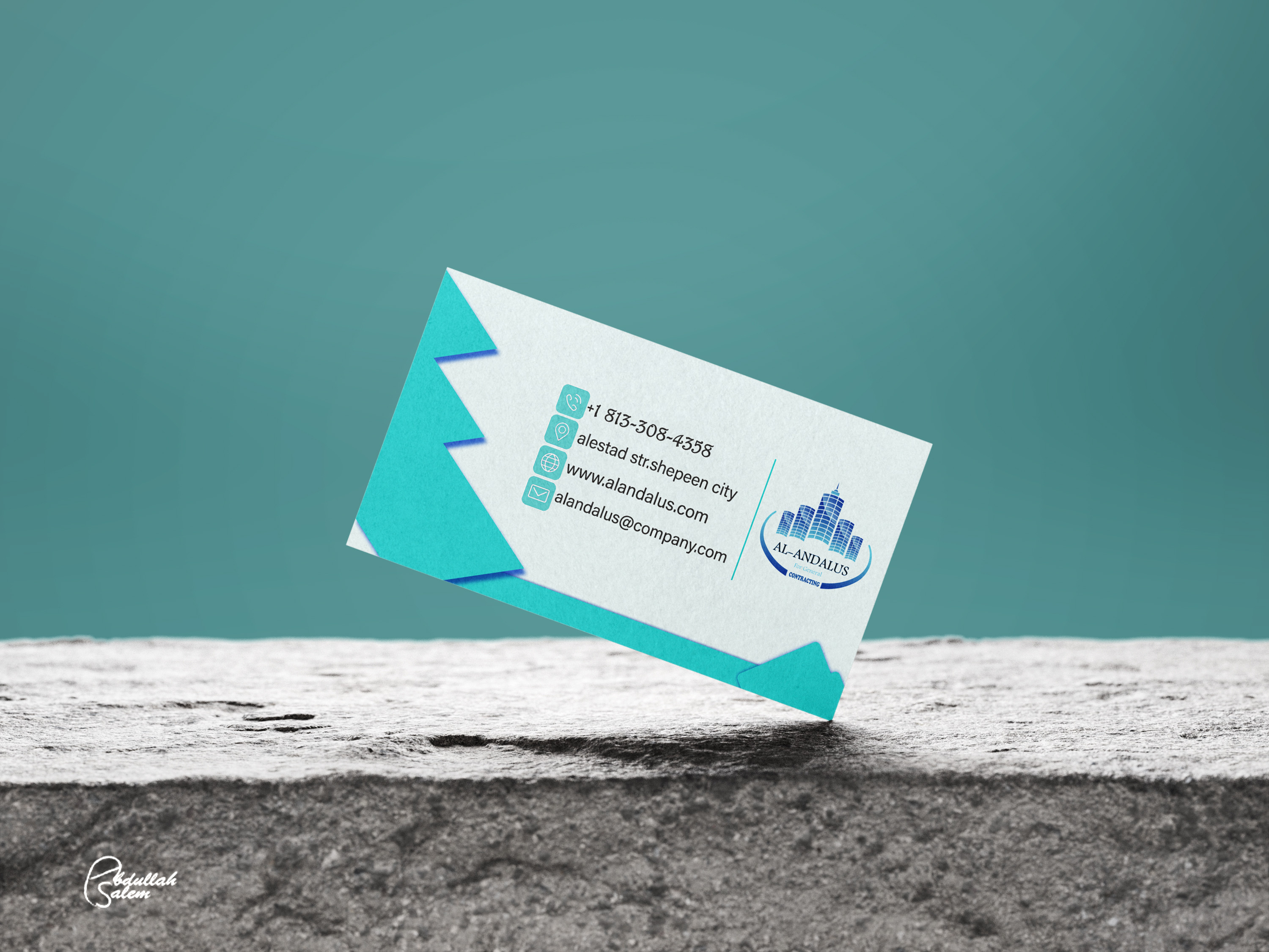 تصميم بطاقة أعمال أو بطاقة شخصية إبداعية حسب ذوقك الخاص ( بطاقة واحدة )