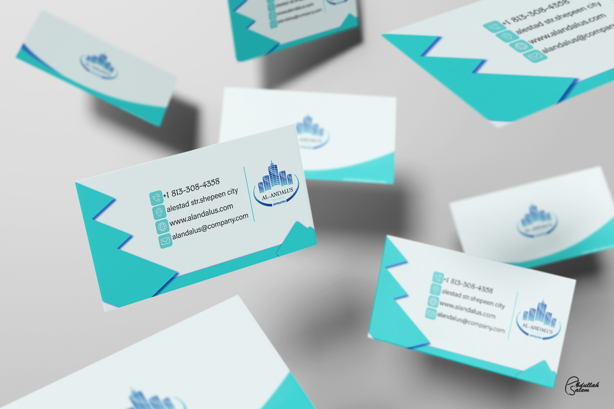 تصميم بطاقة أعمال أو بطاقة شخصية إبداعية حسب ذوقك الخاص ( بطاقة واحدة )