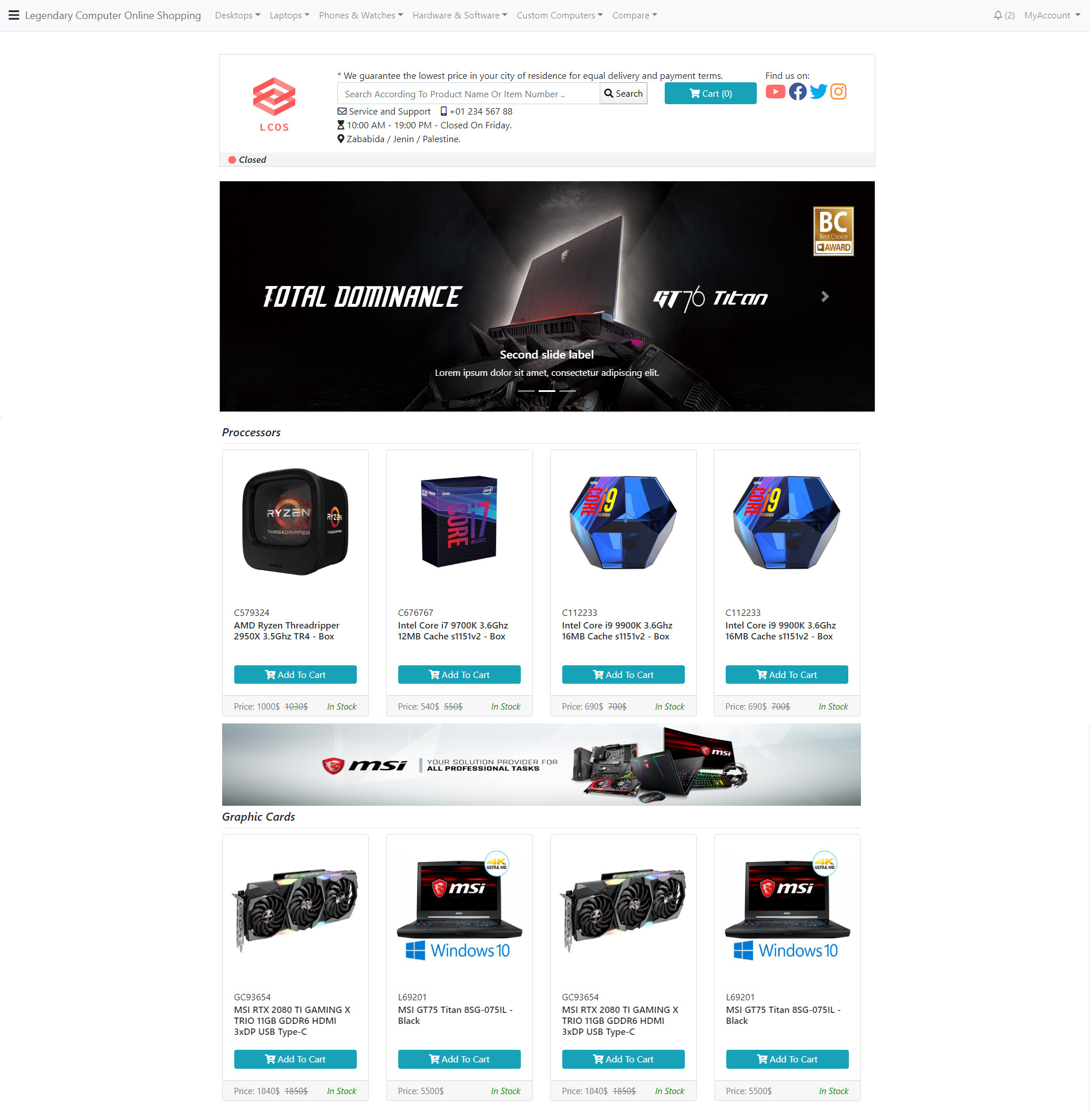 تصميم موقع الكتروني متجاوب طبقا لطلب العميل