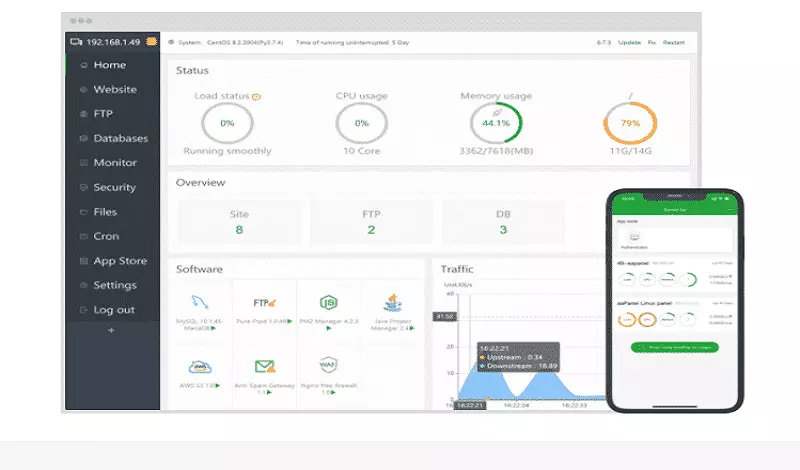 تركيب لوحة تحكم مجانية على vps