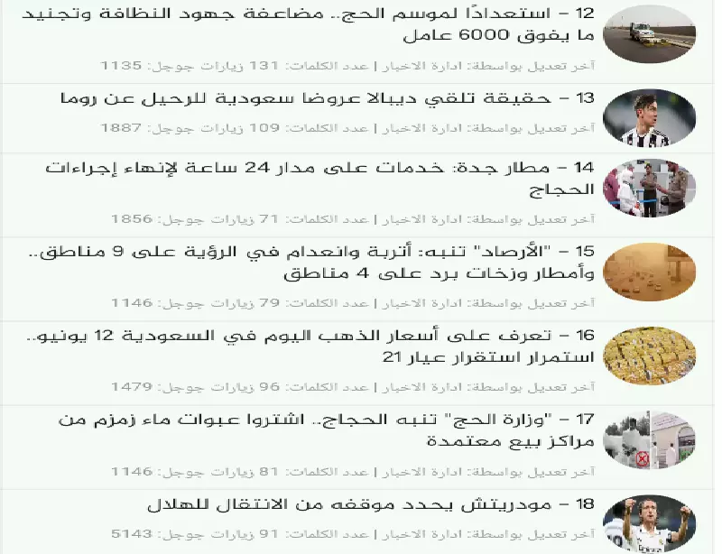 أقدم لك 10 أخبار صحفية Trend على موقعك