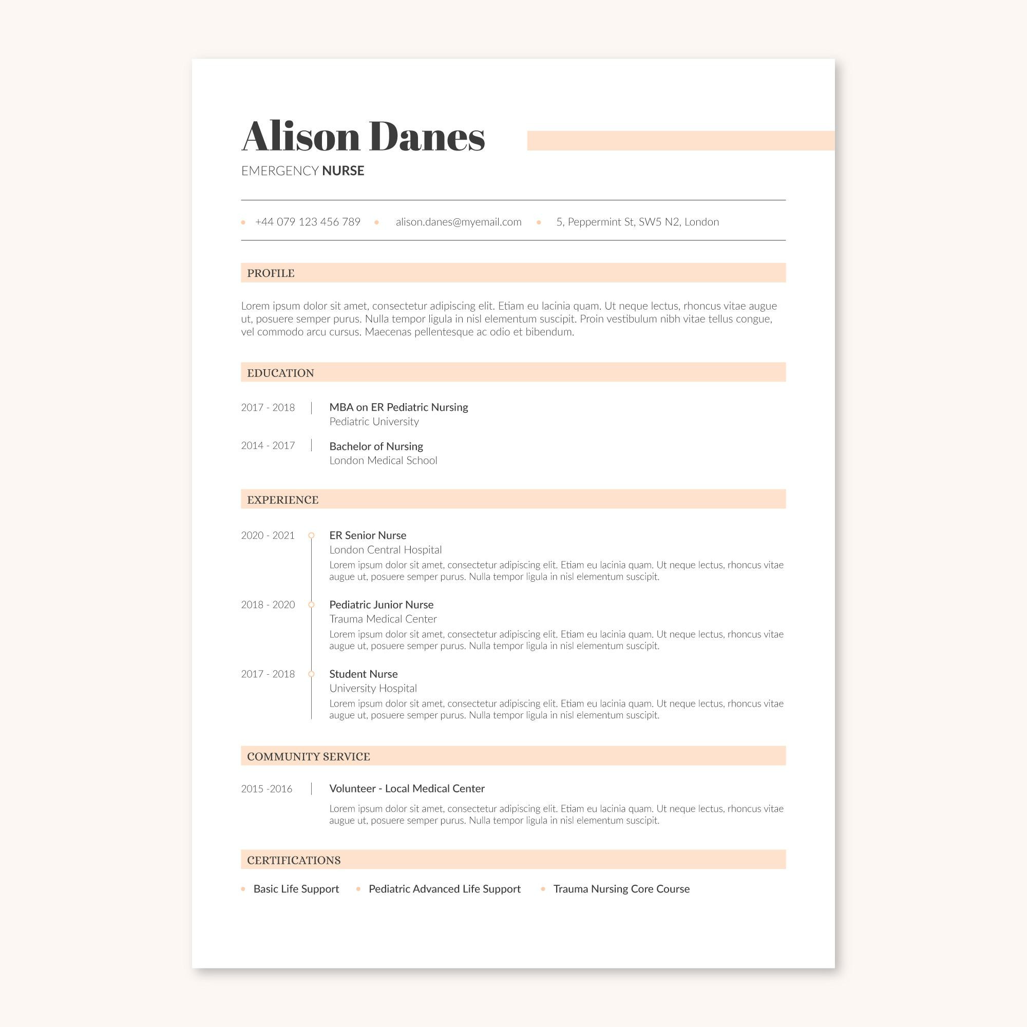 تصميم سيرة ذاتية إحترافية Resume مع خطاب تقديمي Cover Letter