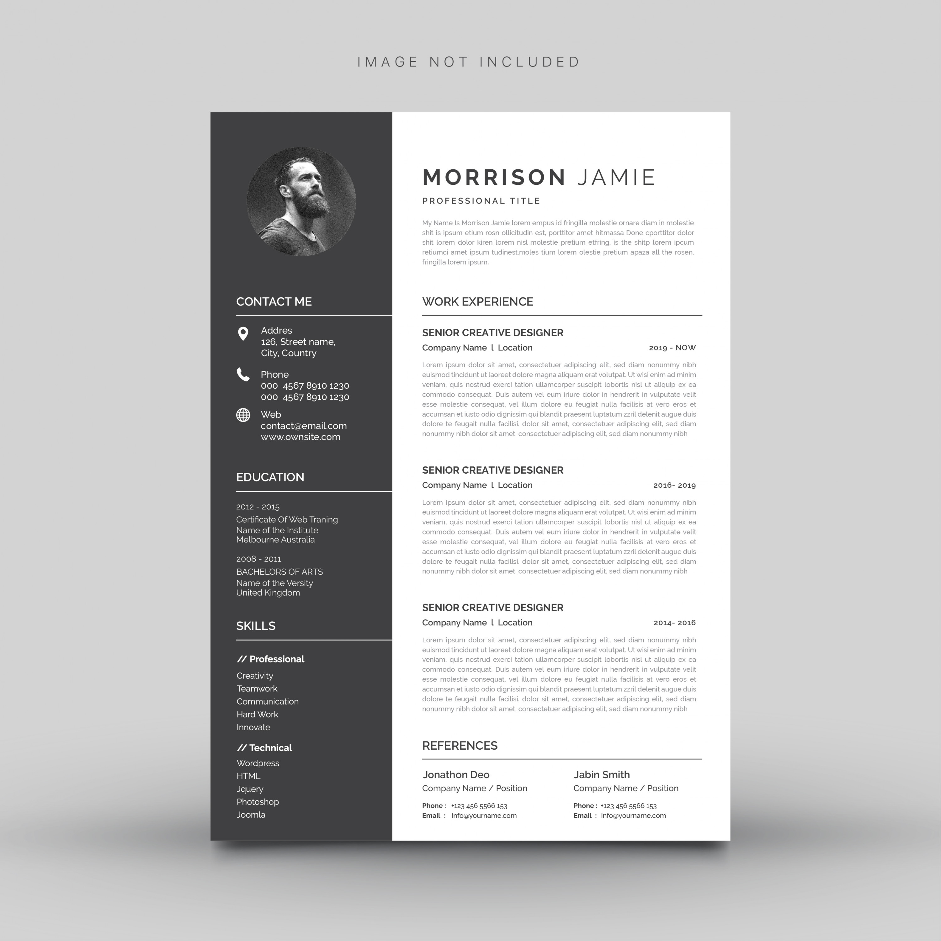 تصميم سيرة ذاتية إحترافية Resume مع خطاب تقديمي Cover Letter