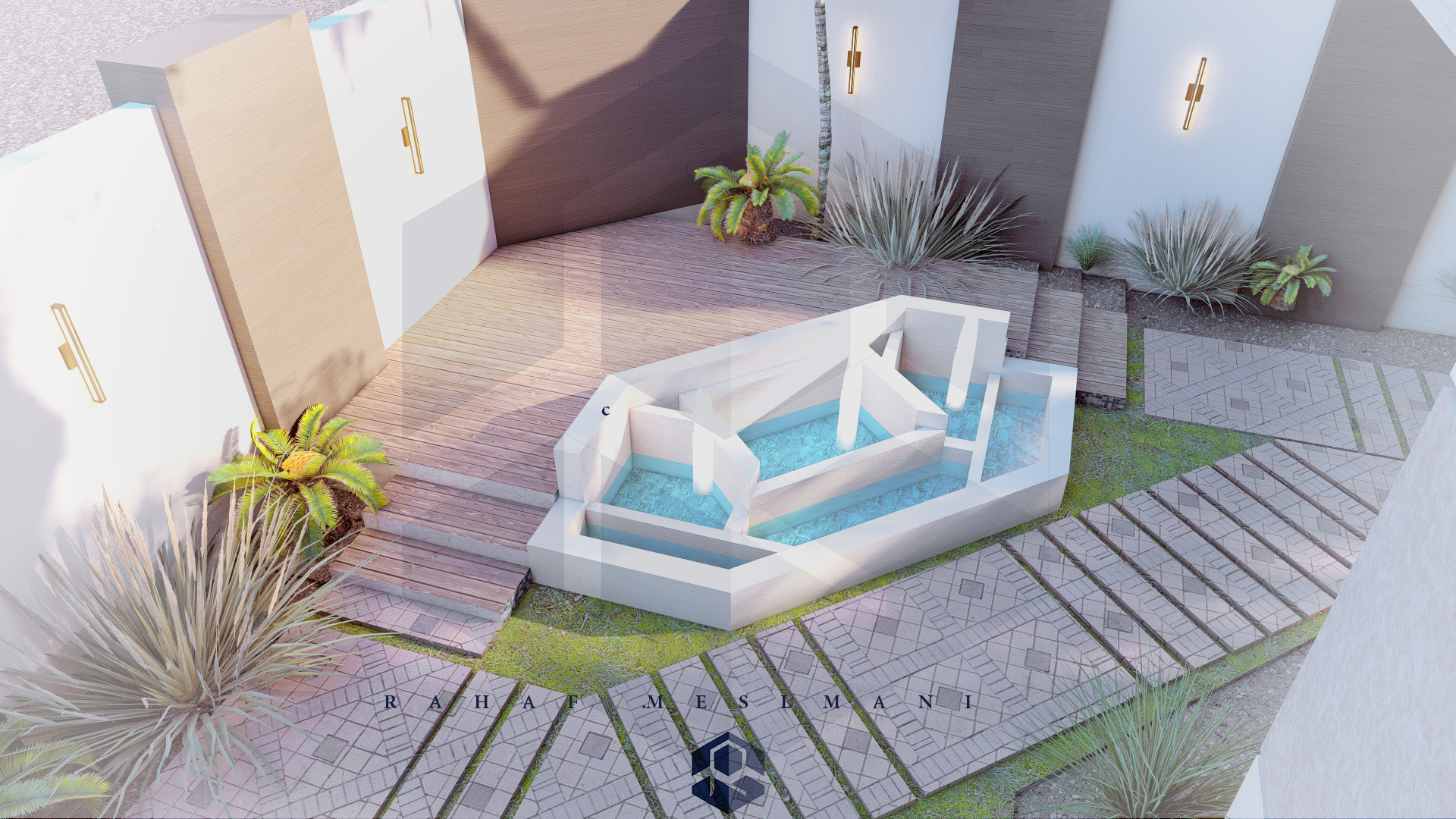 تصميم لاندسكيب حديقة