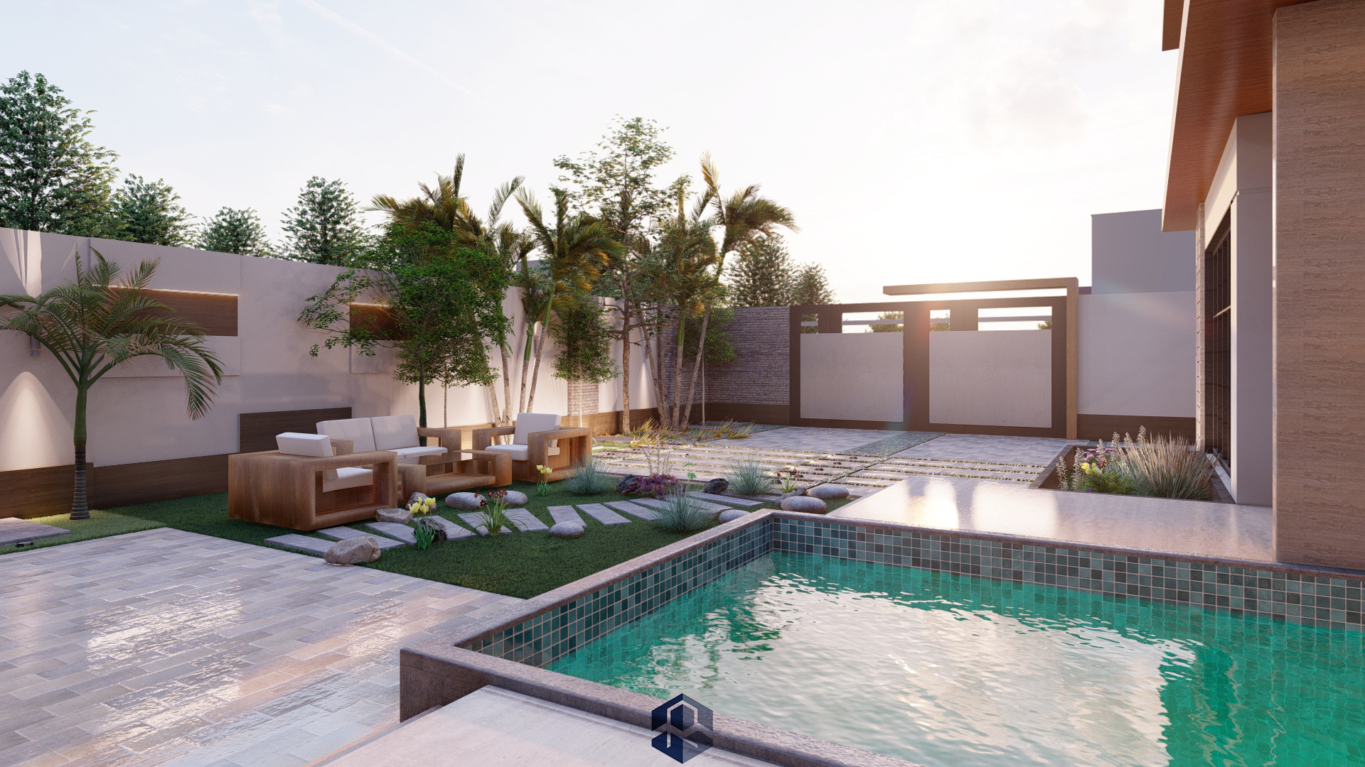 تصميم لاندسكيب حديقة