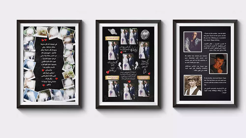 مجموعة تصاميم بورتريهات جاهزة للاستوديوهات والمطابع ومكاتب الدعاية