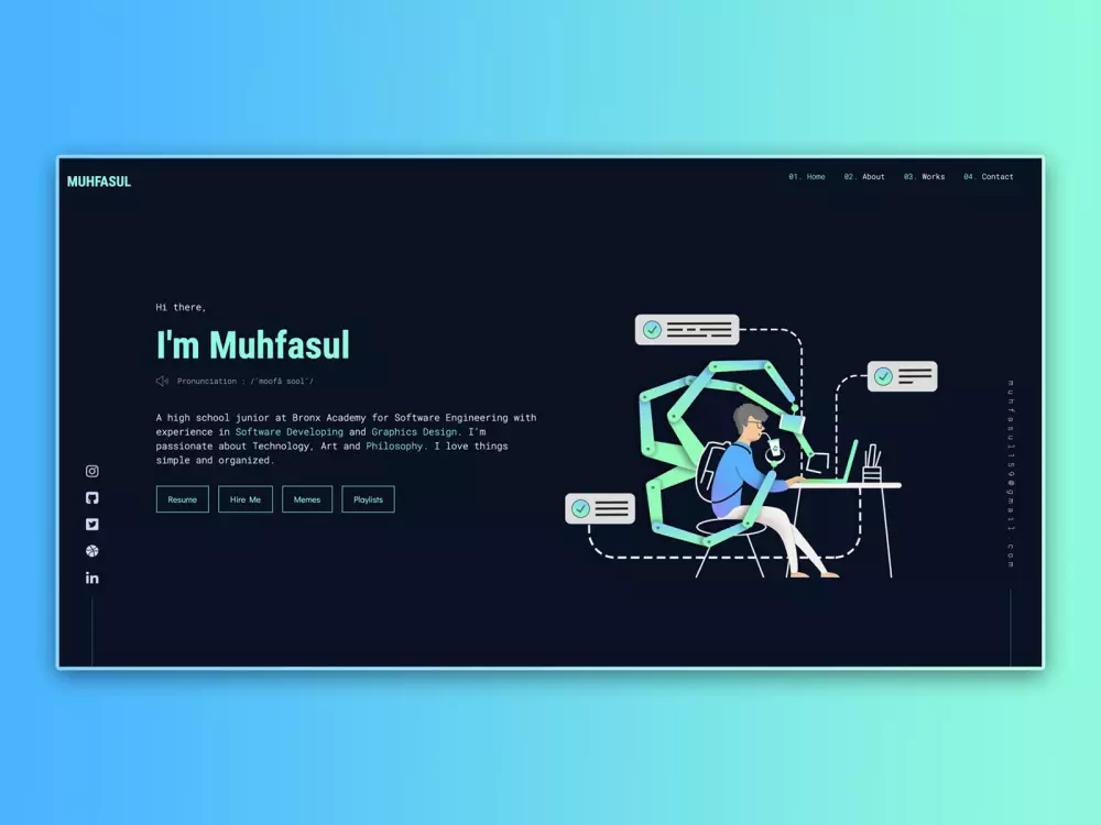 تصميم موقع شخصي تعريفي محترف