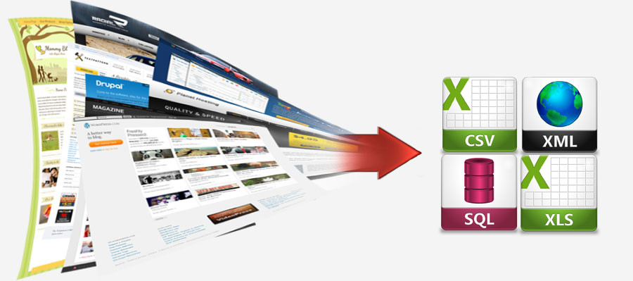 إستخراج نشاطات أو قواعد بيانات مواقع